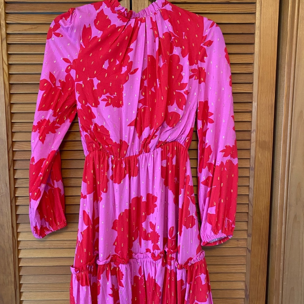 Sugarlips Pink and Red Floral Dress